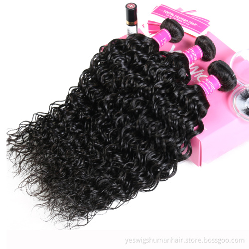 28 30 inches Raw Mink Brazilian Water Wave Human Hair Bundles Cheap Natural Cuticle Aligned Virgin Human Hair Bundles Extensions